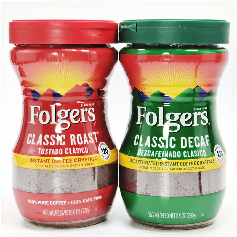 American Classic Original Low Caffeine INSTANT COFFEE Powder Brewed Ready-to-Drink FOLGERS INSTANT C