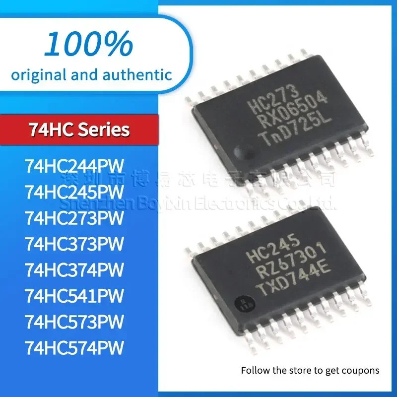5 CHIẾC 74HC244PW 74HC245PW 74HC273PW 74HC373PW 74HC374PW 74HC541PW 74HC573PW 74HC574PW chip vỏ đen 