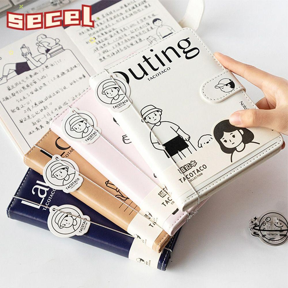 Sổ tay SECEL A5, Sách sổ cái A5 Văn phòng phẩm, Nhiều ứng dụng di động Hoạt hình 96 tờ Notepad Offic