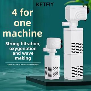 Máy bơm lọc bể cá KETFIY 1 chiếc, Máy sục khí oxy không khí 220V 3 trong 1, Máy tạo sóng thay đổi nước chìm bền bỉ 4 / 6 / 15 / 20 / 25 / 35W