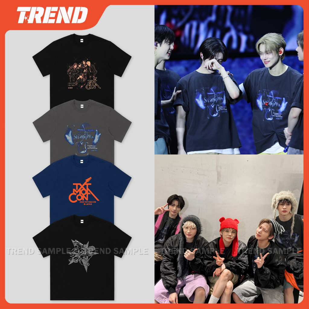 2026 TXT MOA CON Merch Cotton Áo Thun Unisex Vintage Plus Kích Thước In Áo Sơ Mi Thường Ngày Tee Tay