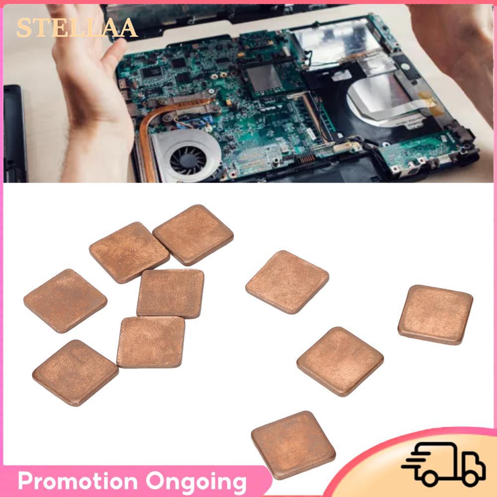 Stellaa Stellaa 100 Miếng Đồng Miếng Đệm Nhiệt Bộ Tản Nhiệt Nguyên Chất Tấm Cấu Hình Thấp Tản Nhiệt 