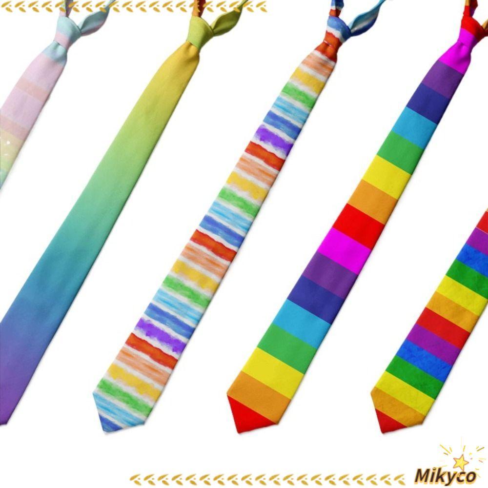 Cà vạt sọc MIKYCO, phù hợp cho phụ kiện nam hàng ngày hoặc Gay Parade