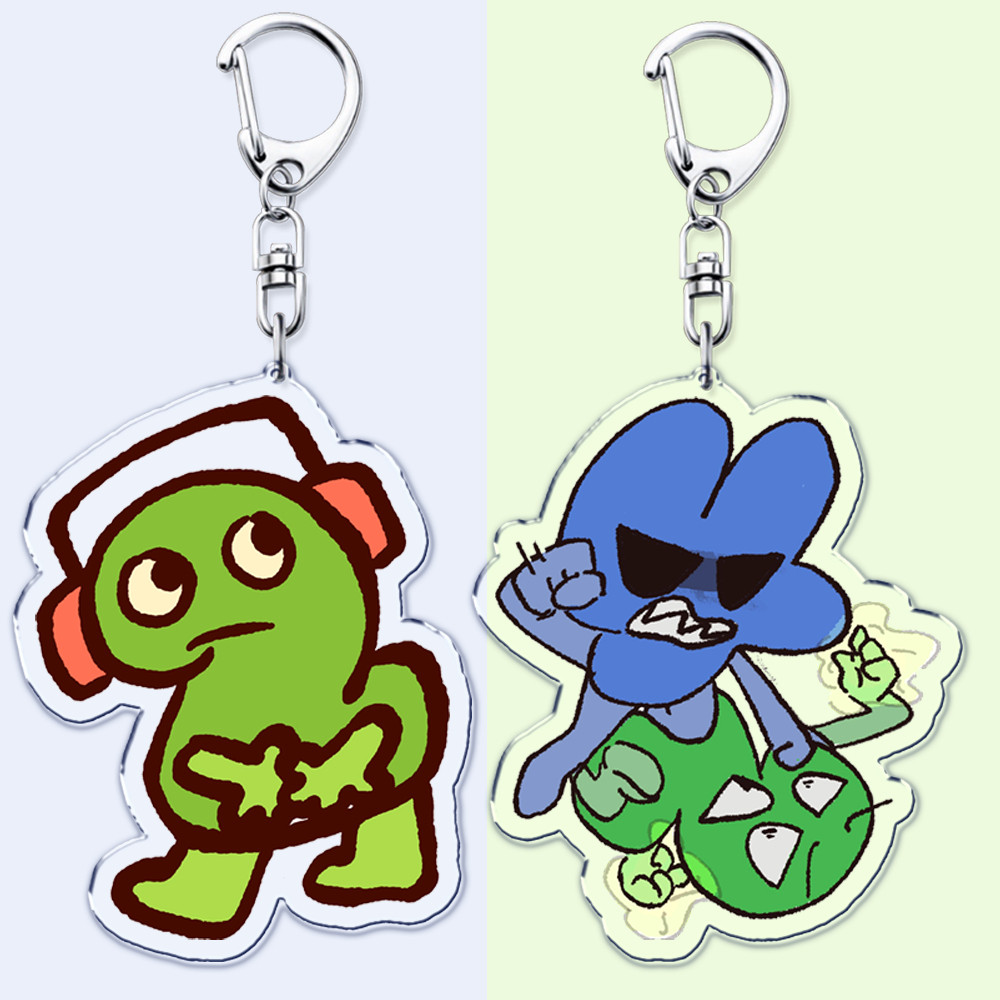Cute Game BFDI BFB Keychains for Accessories Bag Bfdi Teardrop Sketchpad Two Four X Key Chain Ring G