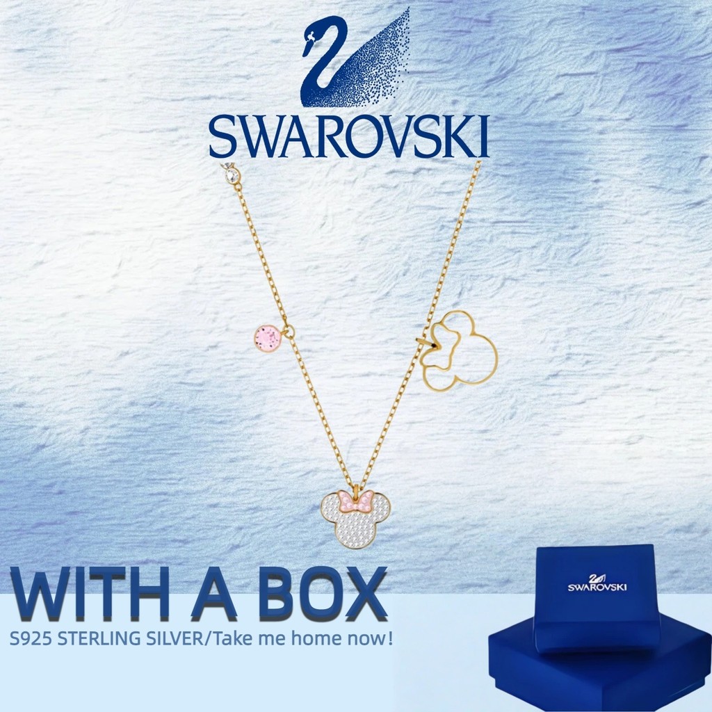 Swarovski EFRFG Minnie Vòng Cổ 925 Vòng Cổ Bạc Trang Sức Vòng Cổ Nữ S925 Bạc Vòng Cổ Moissanite Vòng