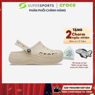 Giày Clog Nữ Crocs Baya Platform - Be - 208186-11S ADS01 LS100 B000