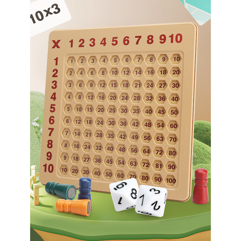 BÁN Hot#九九乘法学习盘教具磁力二年级99乘法口诀表练习卡片桌游背诵day