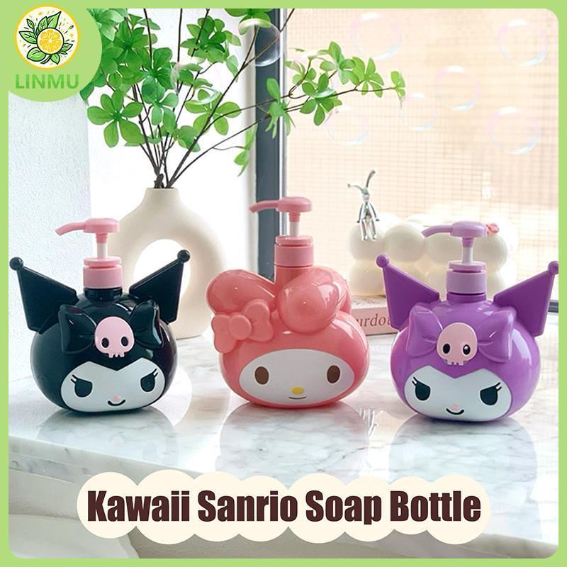 [LINMU] 900ml Chai Xà Phòng Sanrio Kuromi Kawaii My Melody Dầu Gội Tắm Sữa Sub-Bottle Lotion Press C