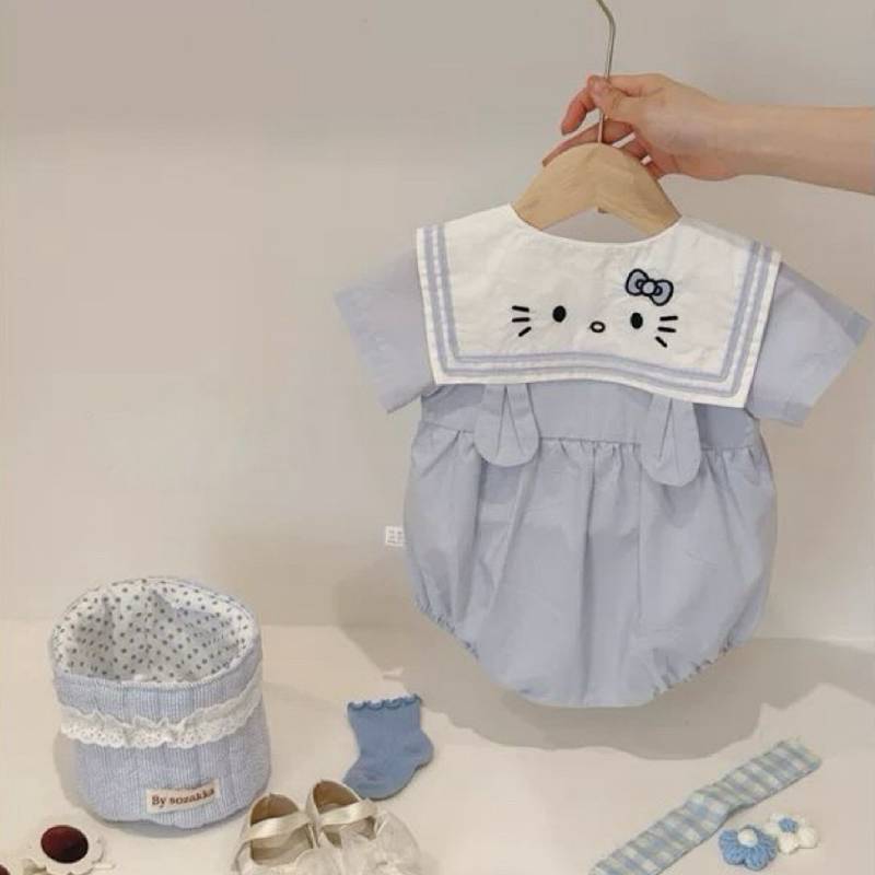 Summer Infant Baby Girl Cute Milk Blue Cute Onesie Summer Infant Baby Girl Cute Milk Blue Cute Onesi