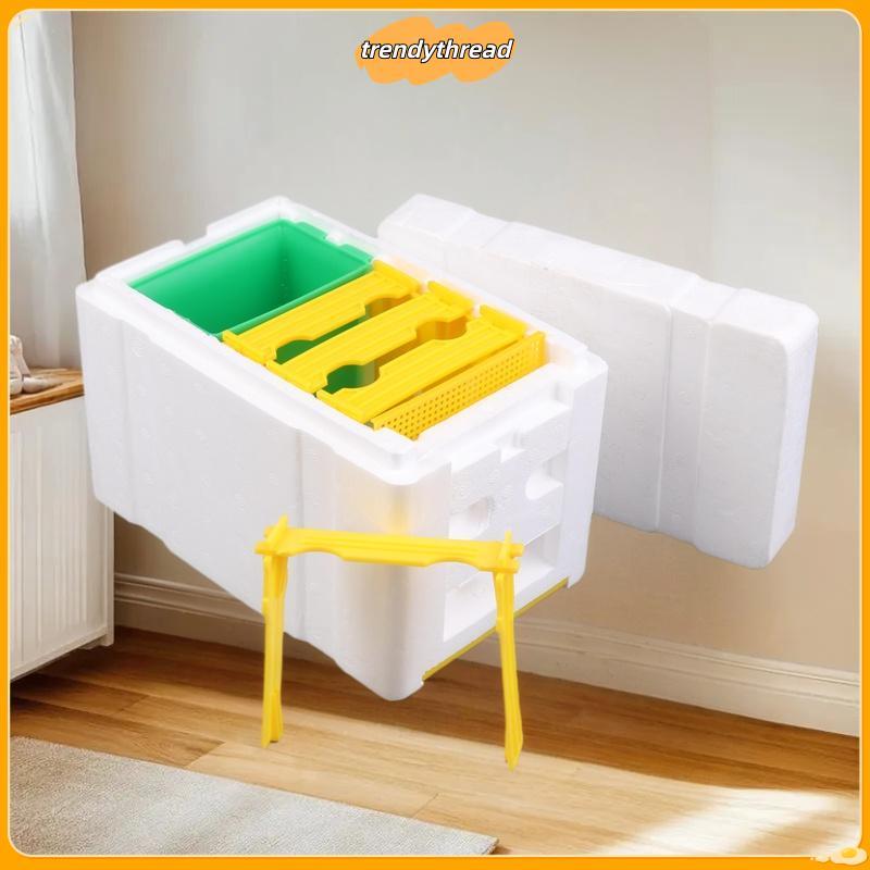 Hợp thời trangthread Queen Bee Breeding Box Bee Mating Box Foam Bee Hive Box Beekeeper Garden Pollin
