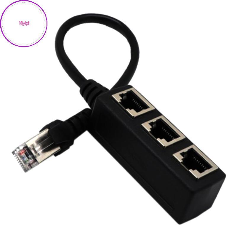 Yiyi Ethernet Cable Splitter Network Adapter Ethernet Splitter 1 Đến 3 Cáp RJ45 LAN Ethernet Connect