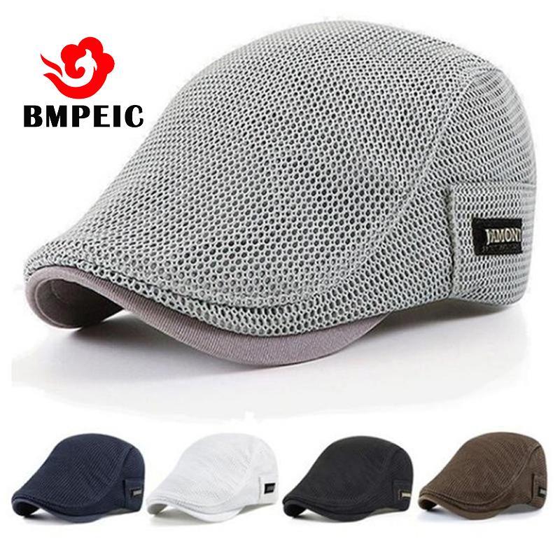 BMPEIC Cabbie Flat Cap Lưới thoáng khí Newsboy Beret Ivy Cap mới