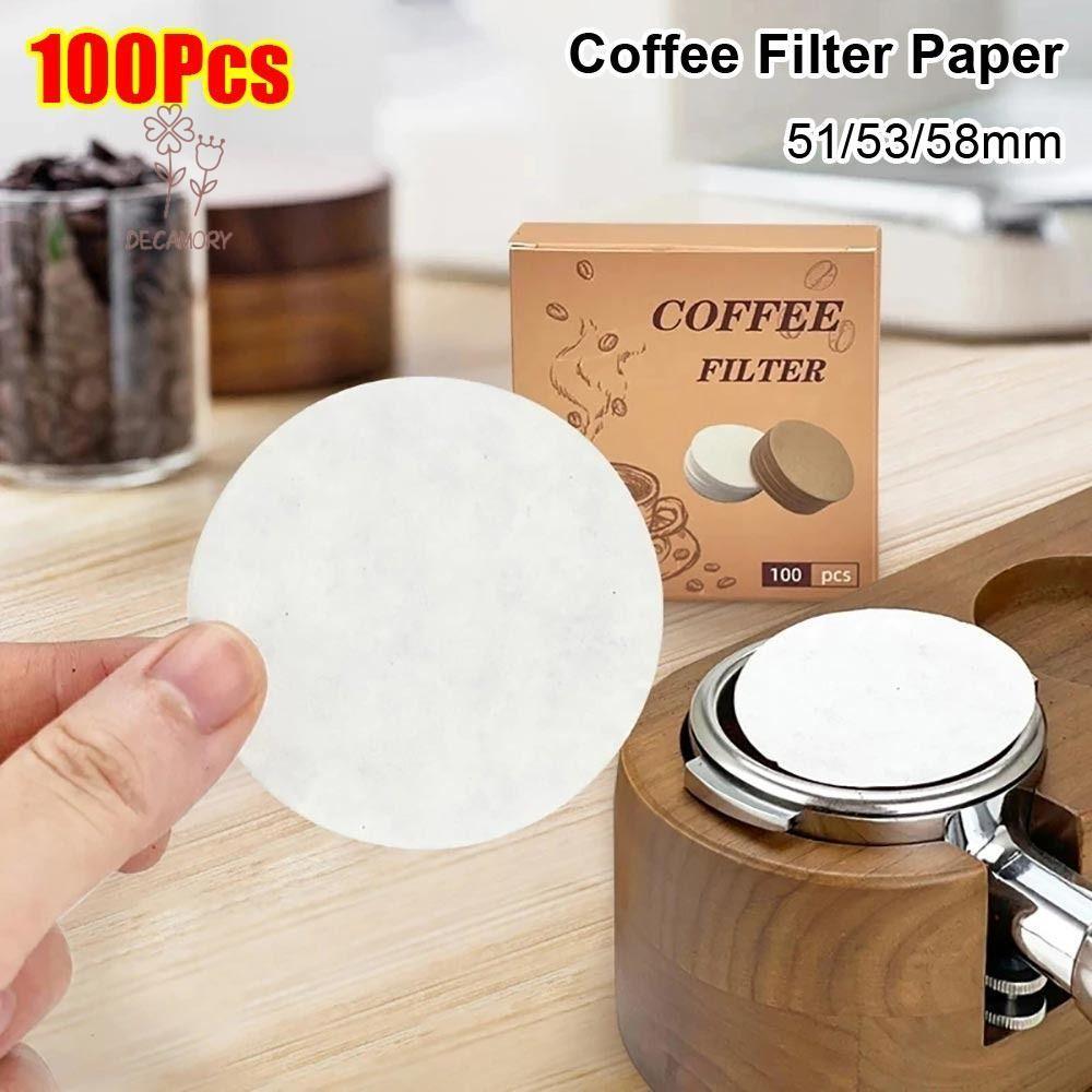 SHOUKEY 100 Giấy lọc nước, Giấy lọc cà phê đa năng dùng một lần, Vòng bền 51 / 53 / 58mm Espresso Po