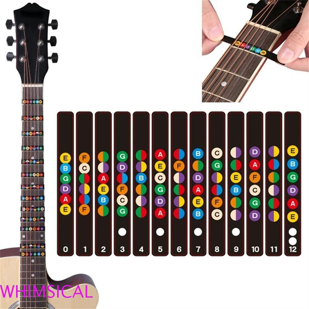 WHIMSICAL Guitar Note Sticker Đàn Guitar Điện Nhạc Cụ Học Tập Người Mới Bắt Đầu Di Động Frets Note D
