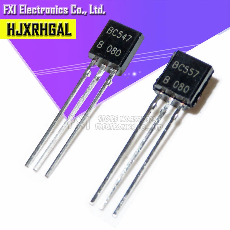 BC547B BC557B Mỗi 50 chiếc tất cả 100 chiếc / túi BC547 + BC557 NPN PNP Transistor TO-92 Triode Tran