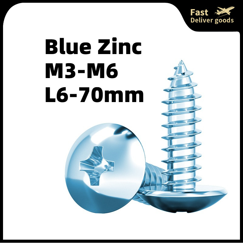 Ốc Vít Đầu Tròn Bằng mạ kẽm M3 / M3.5 / M4 / M4.2 / M5 / M6 Chuyên Dụng / Zinc Plated Truss Head Sel