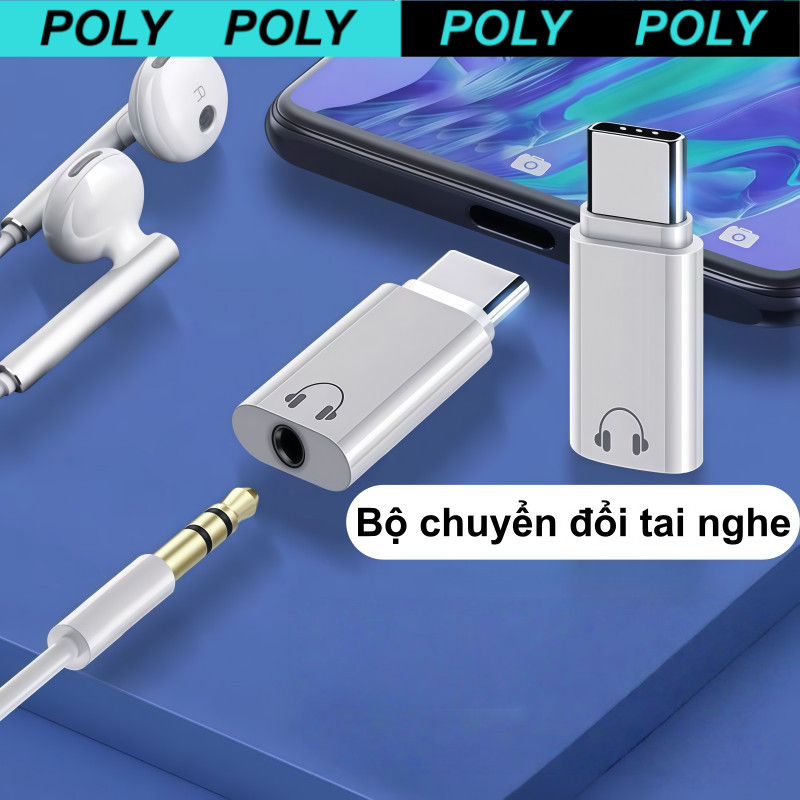 Cổng chuyển tai nghe iOS/Type-C, âm thanh rõ, tương thích smartphone và tablet iPhone Samsung Xiaomi