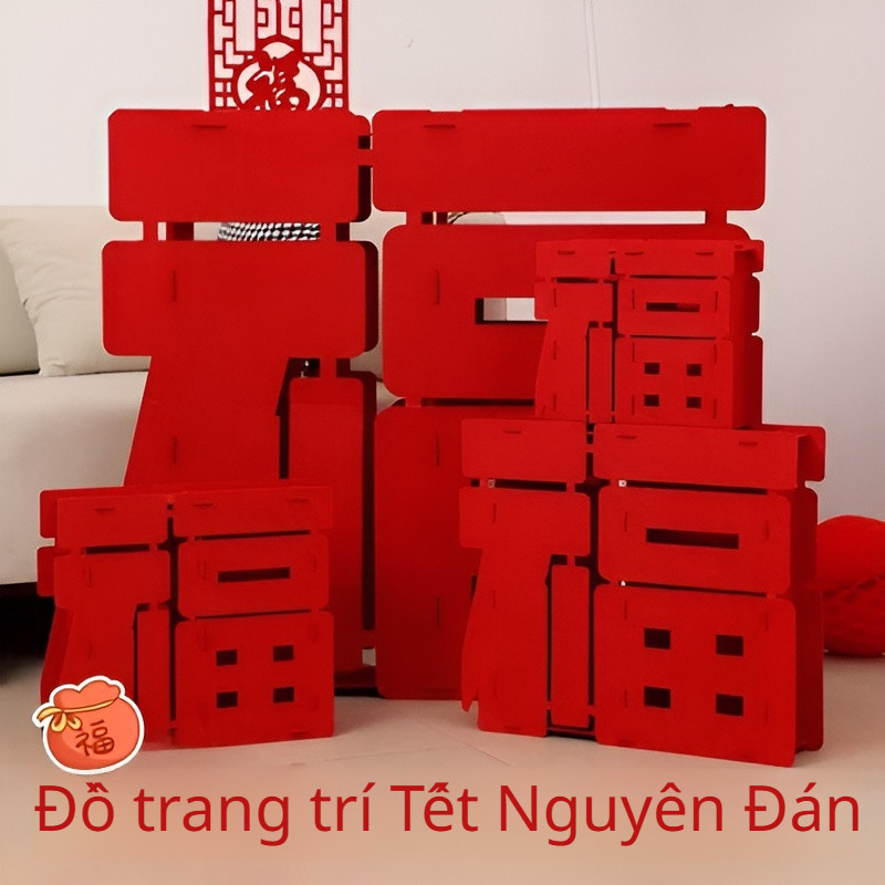 【3D Lucky Symbol Decor】New Year 2024 Home Decoration Standing Art For Tết - 3D Wall Decor/Festival