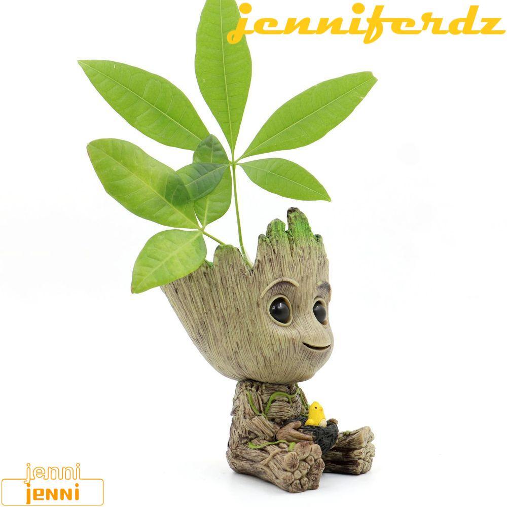 JENNIFERDZ Cây Người Groot Mô Hình Ngồi Hình Đồ Chơi Mini Groot Avengers Marvel 6CM Mô Hình Búp Bê