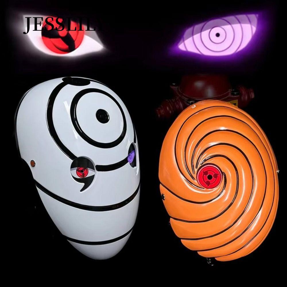 JESSLILY Glowing Naruto, Sasuke Obito Cosplay Sharingan Face Cover, Anime Nhật Bản Full Face Role Pl