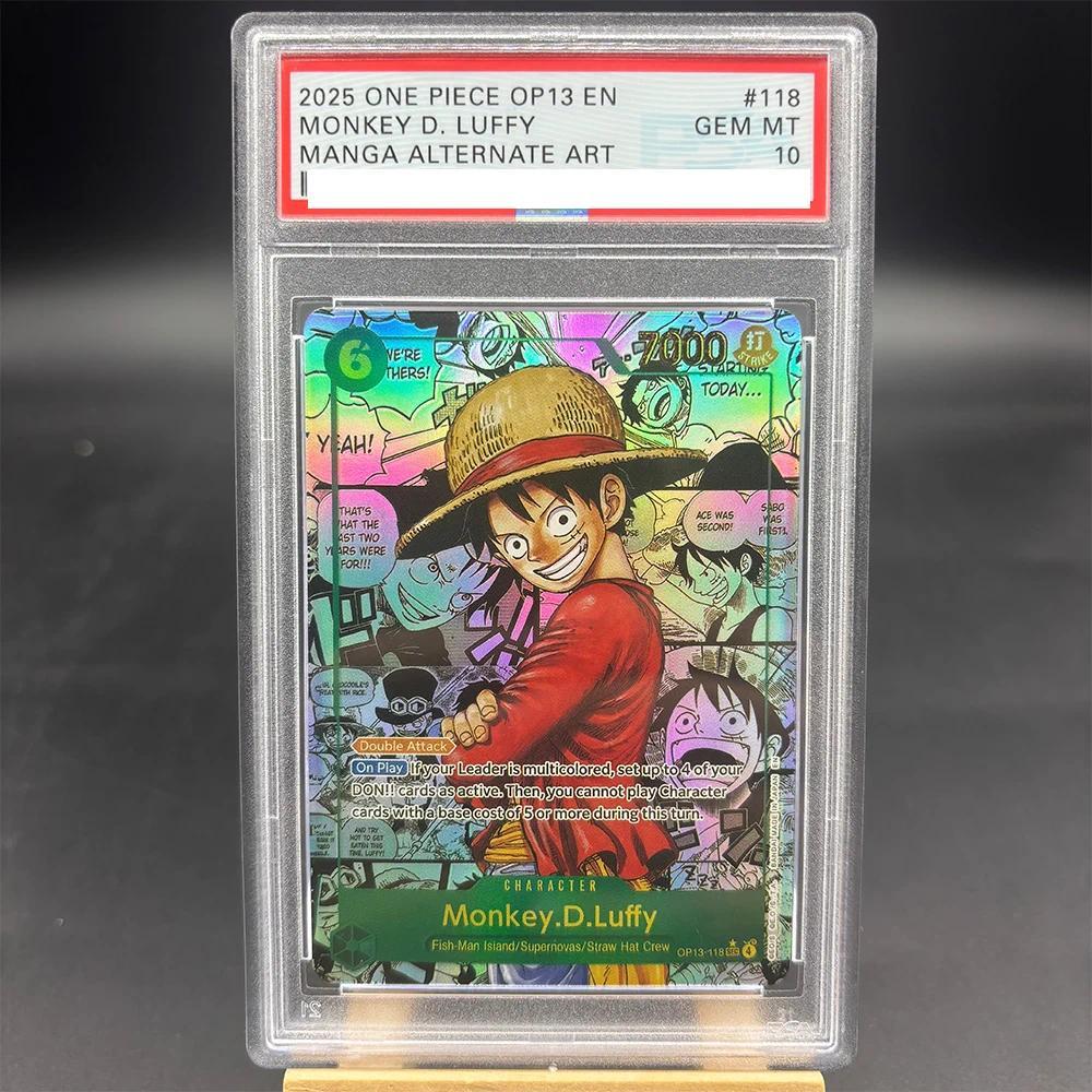 Thẻ đánh giá PSA10 DIY ONE PIECE MONKEY D. LUFFY MANGA ALTERNATE ART OP13-118 EN Bộ sưu tập Thẻ Sao 