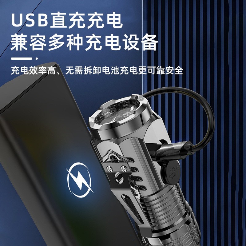 Đèn Pin Mini Ba Mắt Nhỏ gọn, Sạc Ngoài Trời, Tuổi Thọ Pin Cao 61 giờ