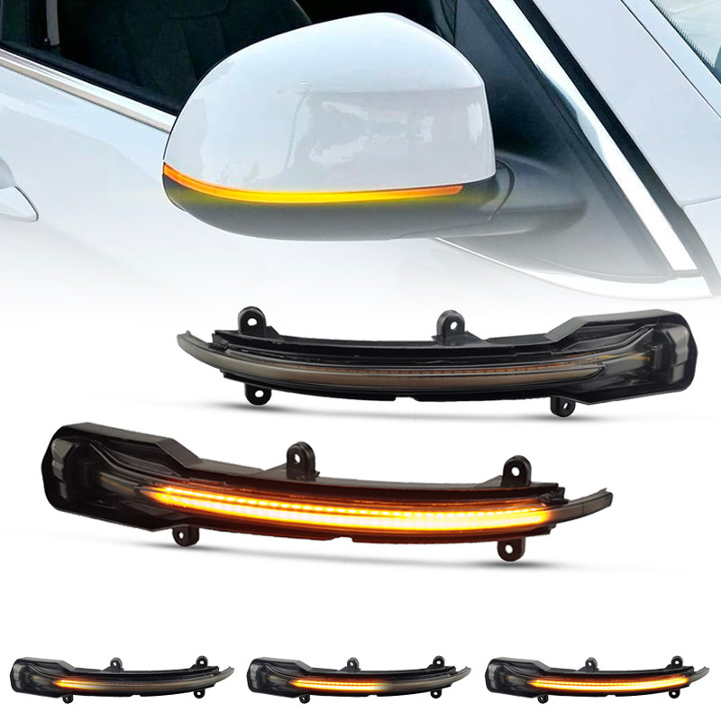 2 Chiếc Dành Cho Xe Audi Q5 SQ5 Q7 SQ7 Ống Kính Khói LED Bên Gương Đèn Hổ Phách Bên Chiếu Hậu Năng Đ