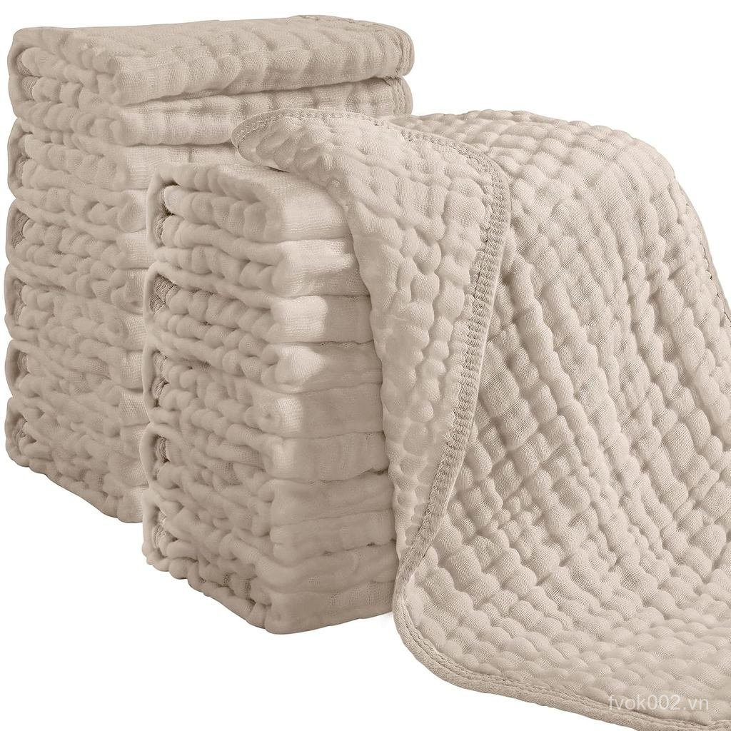 Vải Looxi Muslin Vải Muslin 100% Cotton 12 Gói Lớn 20 '' x10 '' Vải ợn Cho Bé Mềm Mại Và Thấm Hút Ch