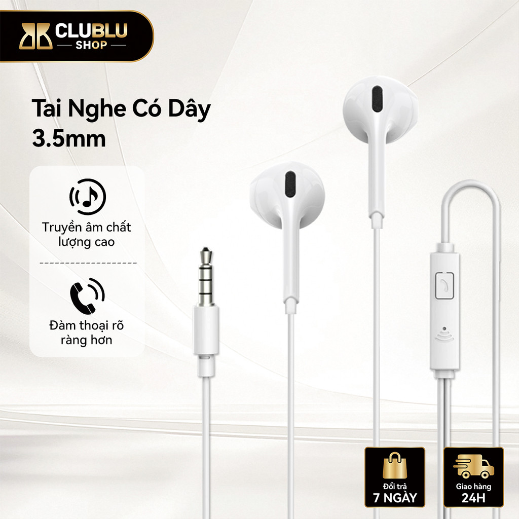 CLUBLU Tai Nghe Có Dây 3.5mm Nhét Tai U74 Có Mic Bass Mạnh Âm Thanh Hay Chơi…