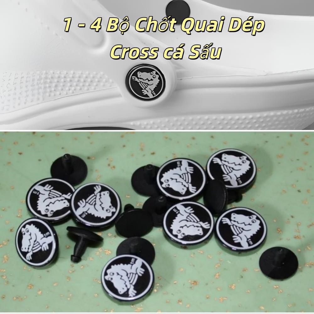 4 Bộ Nút Dép Dây Giày Cố Định Nút / Phụ Kiện Dép / Dép Đai Ốc Phụ Kiện Thích Hợp Cho Dép Khóa Trang Trí