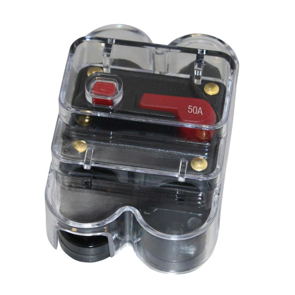 XE STEREO AUDIO 12V CIRCUIT BREAKER FUSE INLINE FITS 4 8 DÂY GAUGE 40A AMP