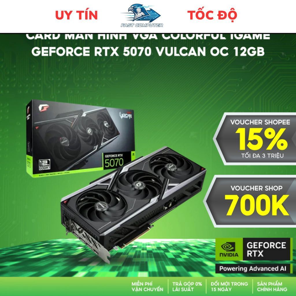 Card màn hình VGA Colorful iGame GeForce RTX 5070 Vulcan OC 12GB