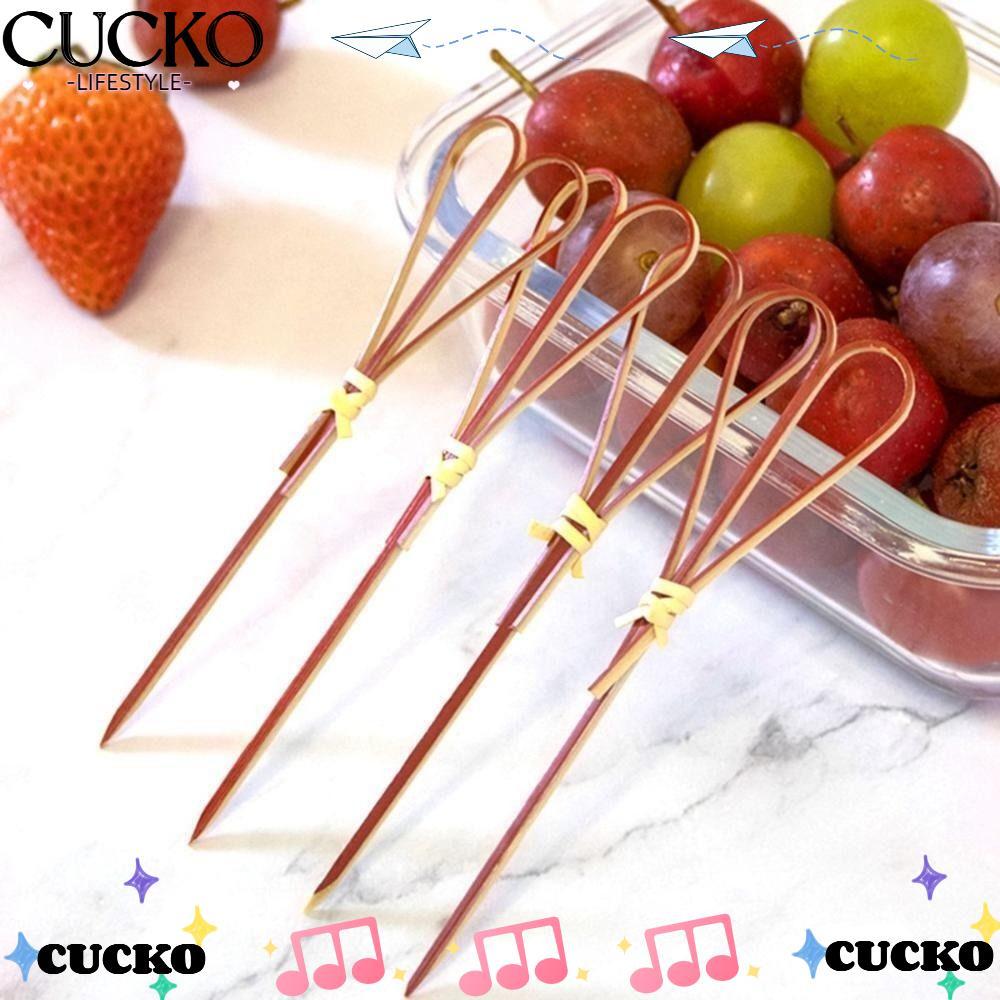 CUCKO Skewer Sticks Picks, Cocktail Trang Trí 100 Cái / túi Tăm Picks Sticks, Bamboo Eco-friendly Ba