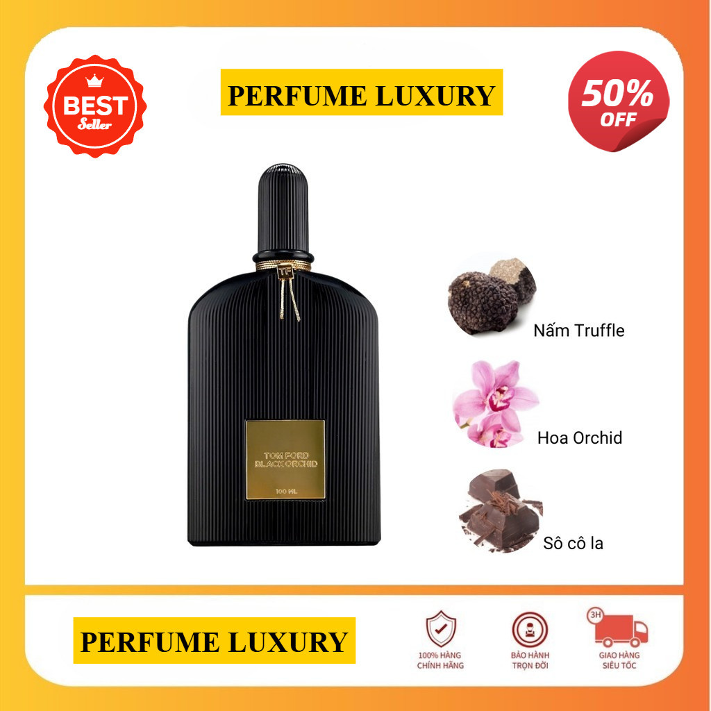 [𝐒𝐀𝐋𝐄 𝟓𝟎%] Nước Hoa Unisex Chính Hãng Tom Ford Black Orchid EDP 100ml Hương Thơm Ngọt Ngào.