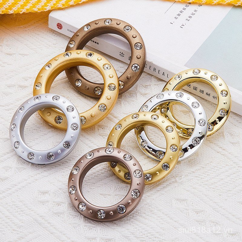 ABS Rèm Nhẫn La Mã Thanh Nhẫn Rèm Đục Lỗ Nhẫn La Mã Dày Phiên Bản Tắt Tiếng Phụ Kiện Rèm Thanh KC2A