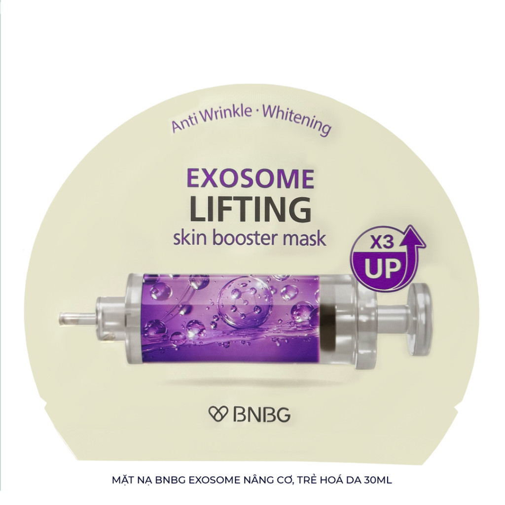 1 Miếng Mặt Nạ BNBG Exosome Nâng Cơ, Trẻ Hoá Da 30ml Exosome Lifting Skin Booster Mask  Chính Hãng