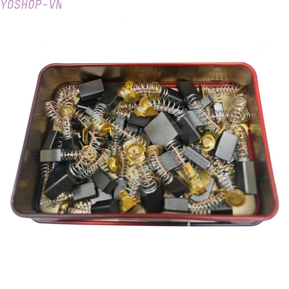 [Ysp]Carbon Brush Set Hard Metal Springs Self-stopping Feature Replacement Component