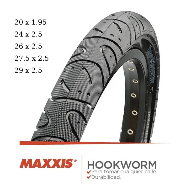 Lốp Xe Đạp BMX MAXXIS Hookworm 26 x 2.5 - Kiểu Clincher cho Công Viên, Đường Phố & Tricks - Phù hợp 