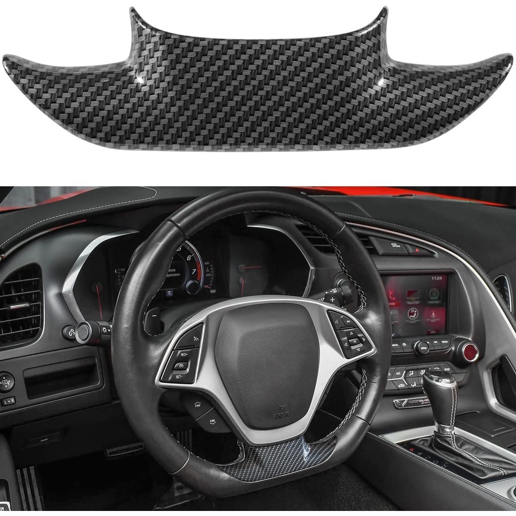 Sợi Carbon Nhìn Vô Lăng Nắp Đúc Bao Viền Cho Chevrolet Corvette C7 Z06 Z51 ZR1 Stingray Grand Sport 