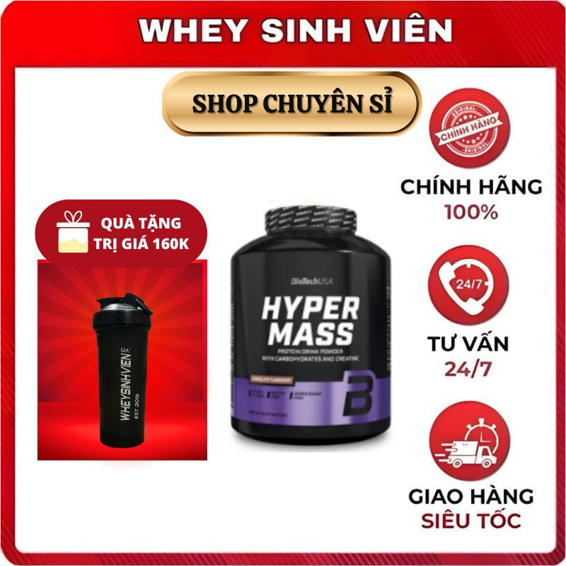 BioTech USA Hyper Mass 4000g – Bột bổ sung năng lượng và dinh dưỡng tập gym cho người gầy -  Whey Si