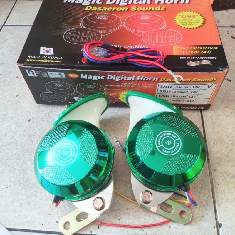 Còi ngân 3 tiếng 12V/24V CAO CẤP MADE IN KOREA