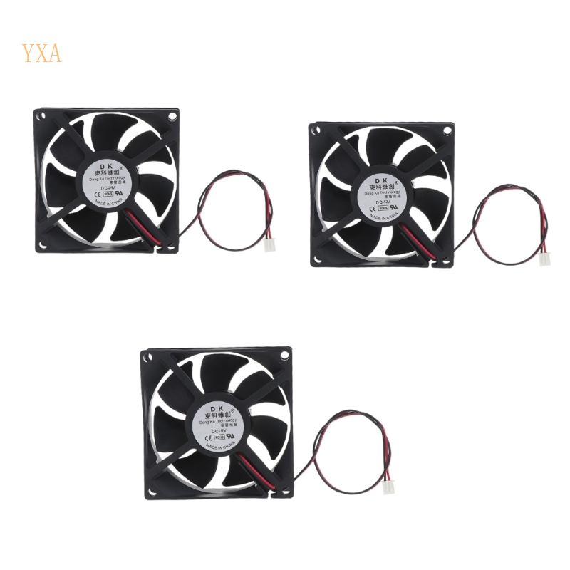 YXA 80mm 3 15 inch cho quạt máy tính DC 12V 5V 24V 2 Pin XH 2 54 8025 Quạt làm mát 330