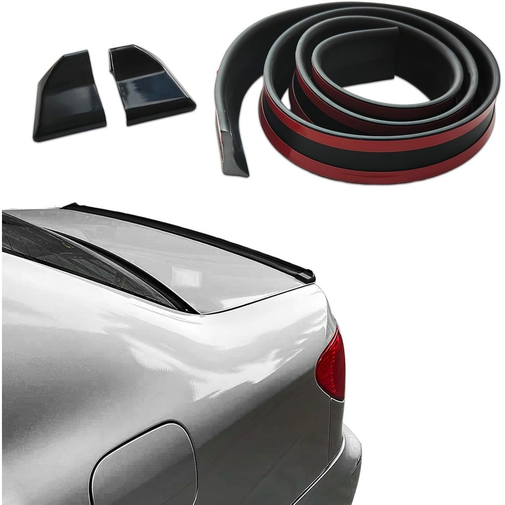 Bộ môi mái lướt gió trên nóc ô tô, 3D PU cốp sau Lip hoặc Roof Spoiler Sticker Bar có họa tiết sợi C