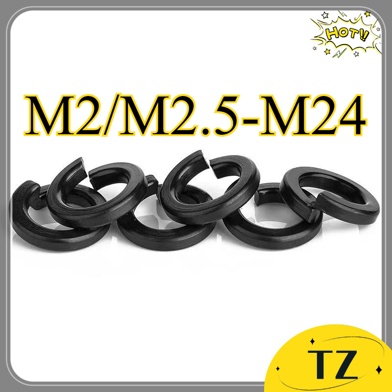 long đền vênh, Long đền ve, Long đền màu đen Inox 304 Vòng Đệm Chống Rung Vòng đệm lò xo, vòng đệm, 