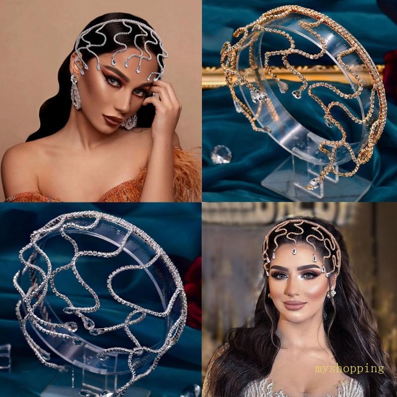 Ivy Pha Lê Headband Cô Dâu - Thiết Kèm Motif Rắn và Thạch Anh