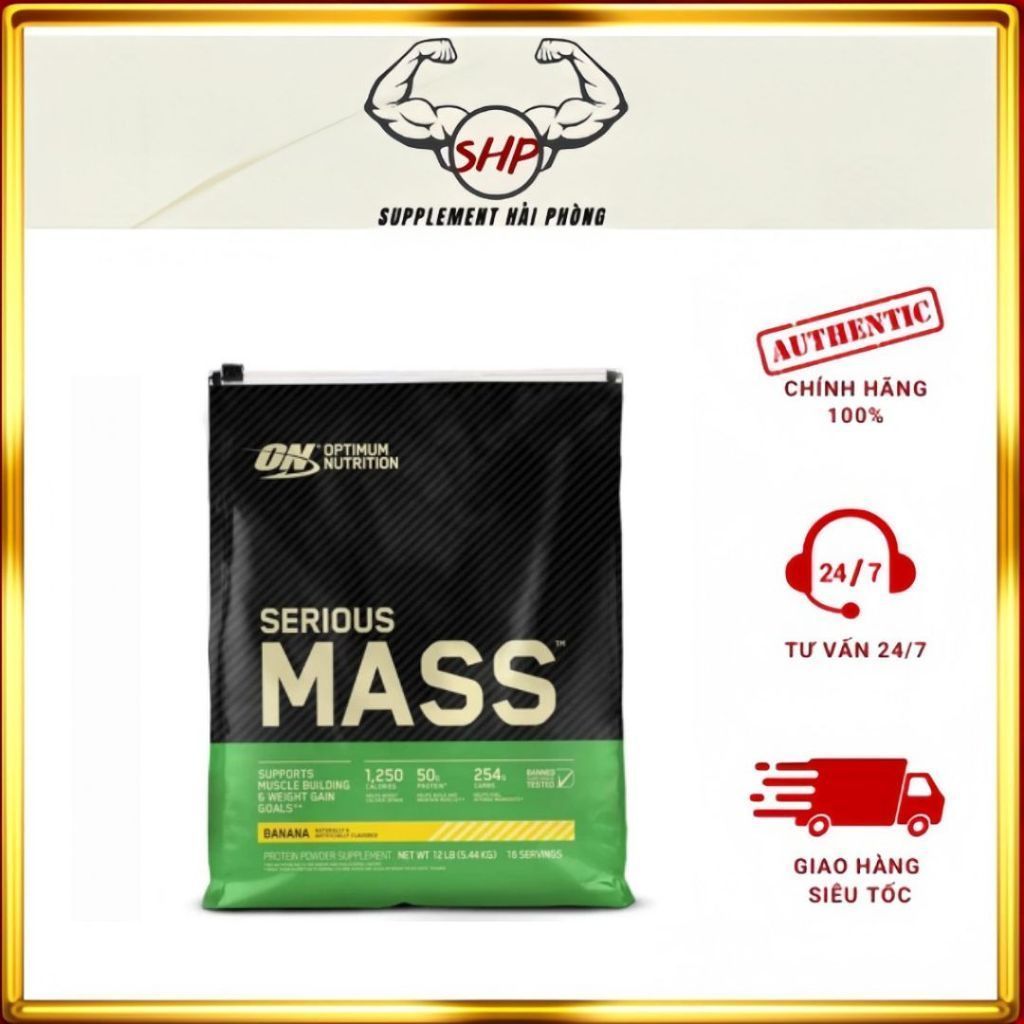 [Chính hãng] Sữa Tăng Cân Serious Mass Cho Người Gầy On Optimum Nutrition 5,4KG