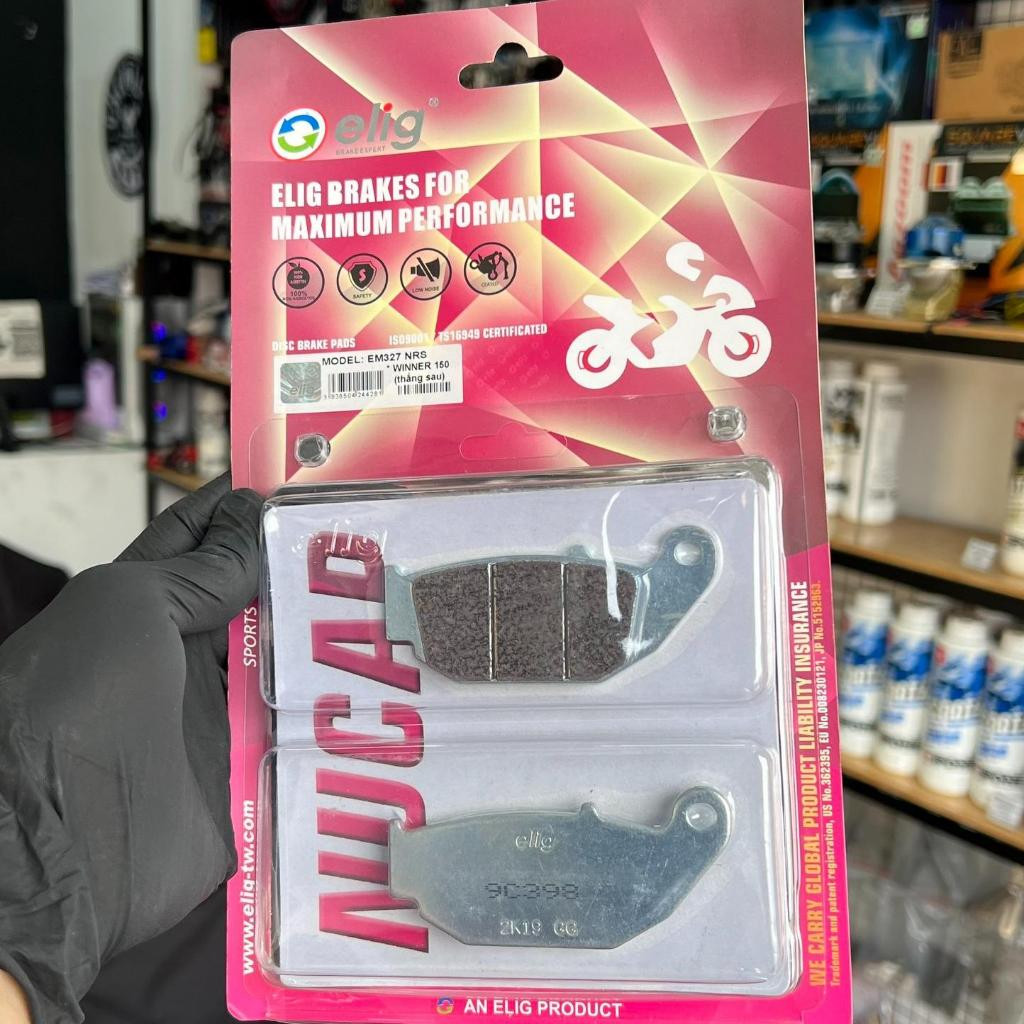 [MTVV] Bố thắng dĩa, má phanh dĩa ELIG EM327 NUCAP SPORT Bố sau Winner 150 X Sonic GTR MSX GSX BANDI