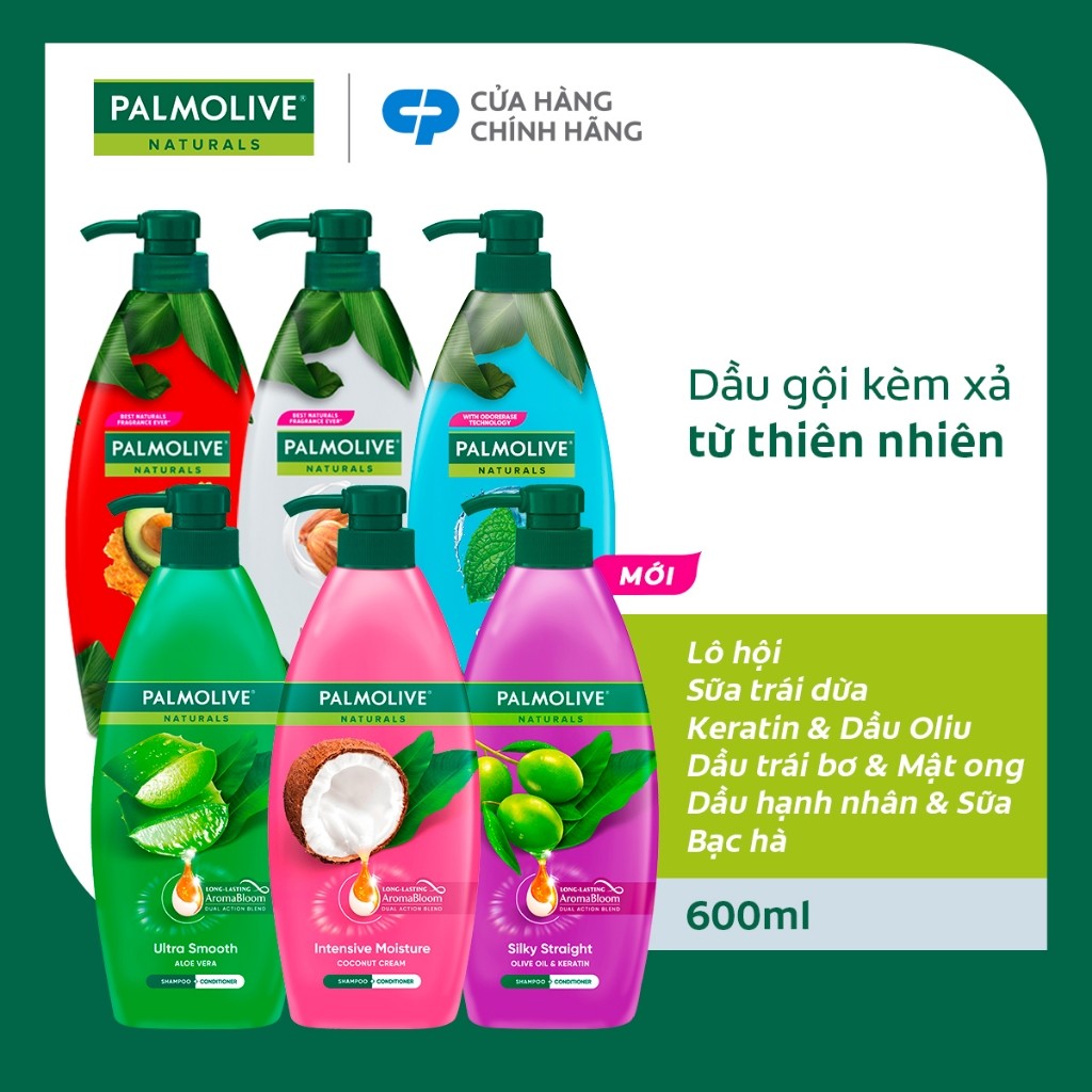 Dầu gội Palmolive kèm xả 2-trong-1 chiết xuất thiên nhiên 600ML