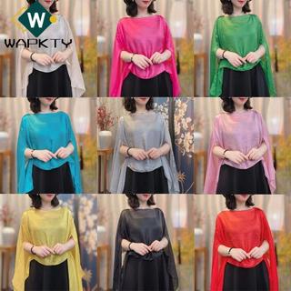 Khăn choàng dạ hội evening cape voan màu trơn dài dành cho nữ và bé gái