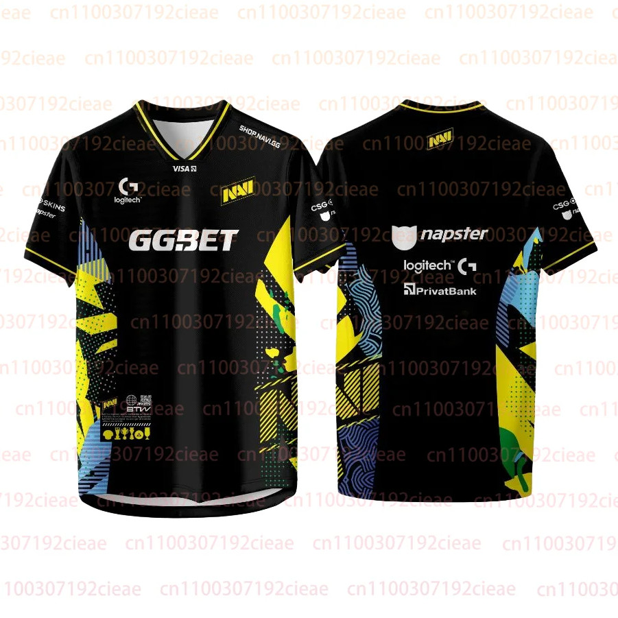 NAVI Team Jersey 2026 CS2 Esports Club Đồng phục Áo thun nam cổ chữ V